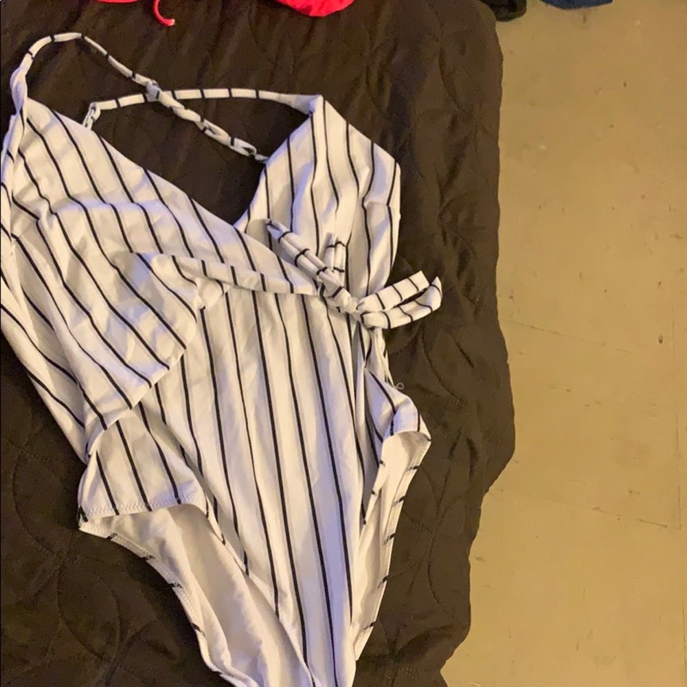 One piece cross cross back